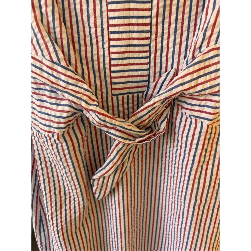 NWT Vineyard Vines Firework Seersucker Tie-Front Dress, S 00, $148 - Picture 4 of 9